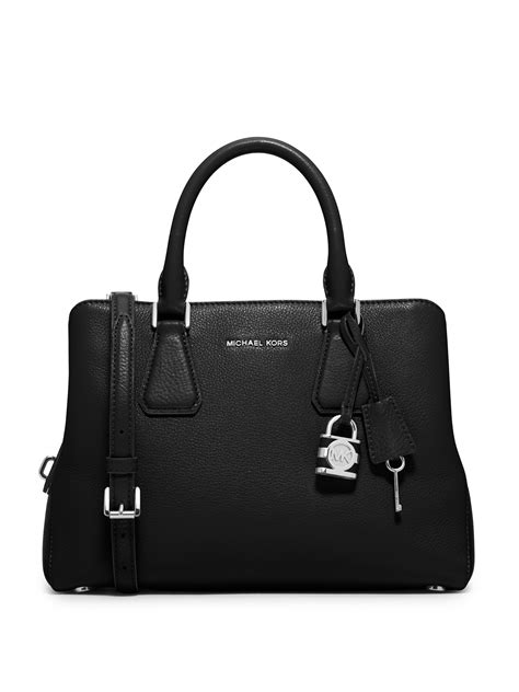 michael kors black camille satchel